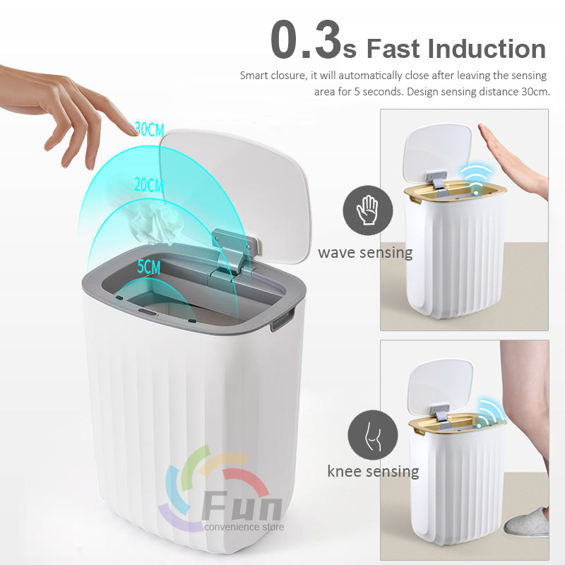 MISTORA Smart Sensor Trash Bin – Automatic Touchless Waste Bin with Lid - Image 3