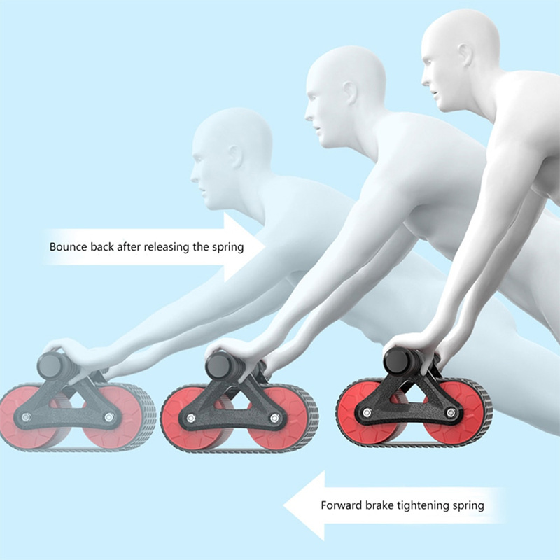 MISTORA Automatic Rebound Ab Wheel – Double Wheel Core Trainer for Home & Gym - Image 2