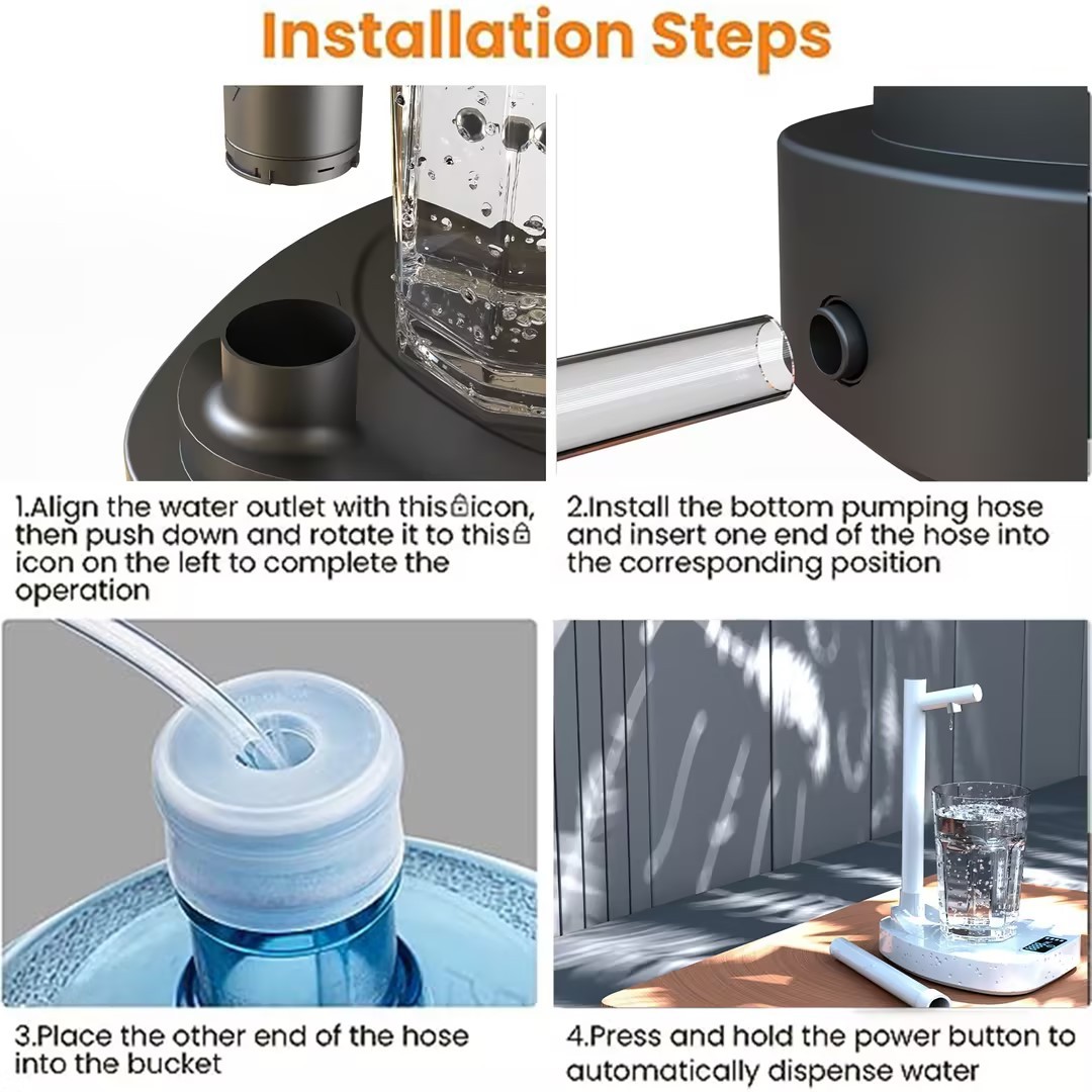 MISTORA AquaFlow Desktop Water Dispenser – Rechargeable & Automatic - Image 3
