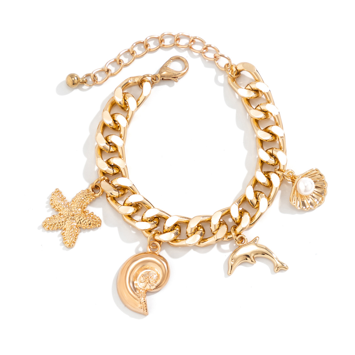 Mistora24 Boho Conch Dolphin Starfish Jewelry Set – Trendy Vintage Tassel Choker & Bracelet for Women, Grunge Fashion Accessories - Image 5