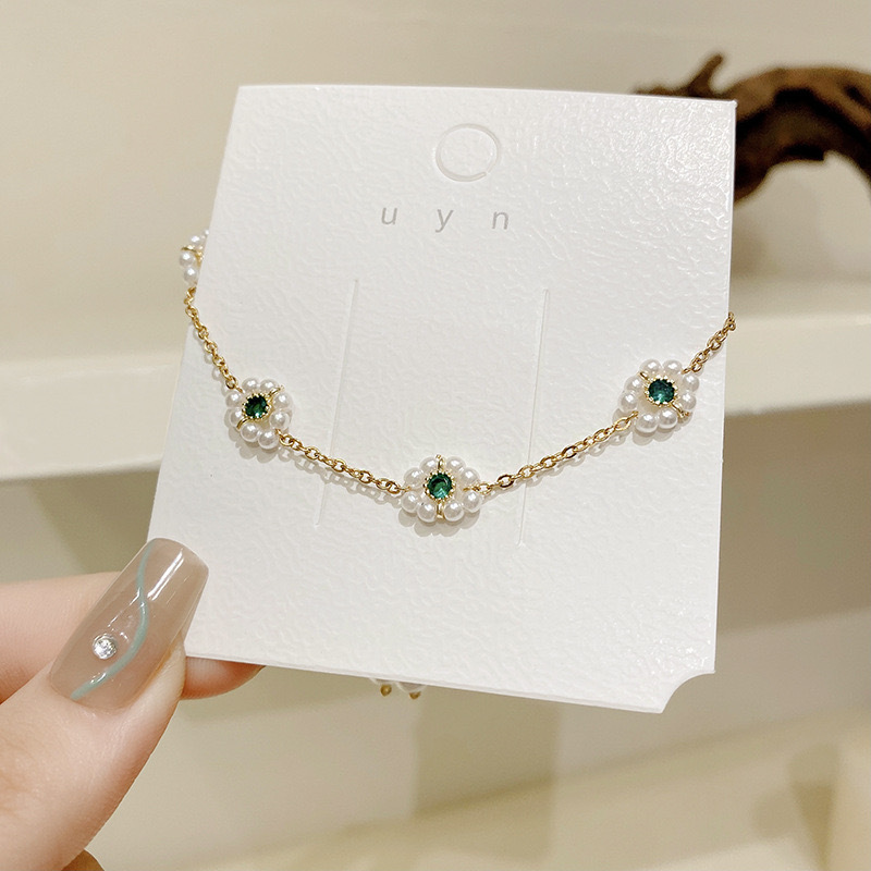 MISTORA Pearl Flowers Bracelet All-match Fashion Adjustable Chain Bracelet - Image 6