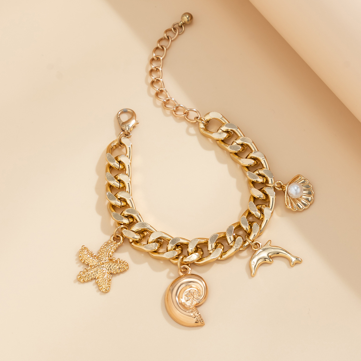 Mistora24 Boho Conch Dolphin Starfish Jewelry Set – Trendy Vintage Tassel Choker & Bracelet for Women, Grunge Fashion Accessories - Image 6
